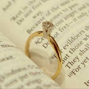 14KT Gold Diamond Solitaire Ring